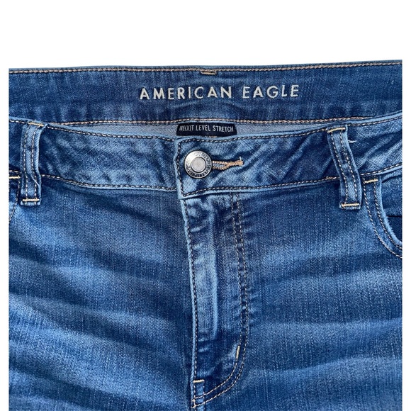 American Eagle Women’s Stretchy High Rise Ripped Distressed Skinny Jegging Jean - Picture 10 of 16